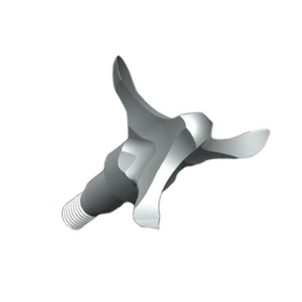 Propeller with three curved blades for simulation