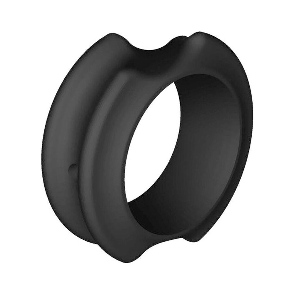 Black silicone doughnut-shaped object