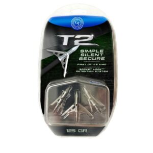 T2 broadhead blades packaging, aerodynamic and secure.