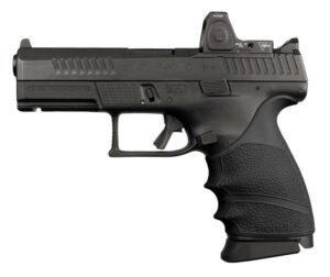 Black CZ P-10 C pistol on white background.