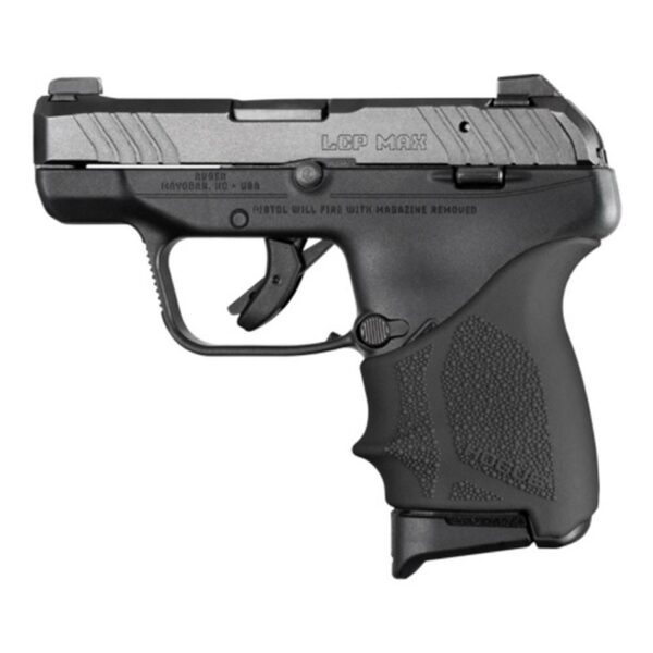 Compact black handgun side view