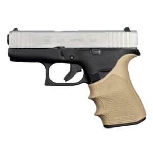 Compact pistol with beige grip
