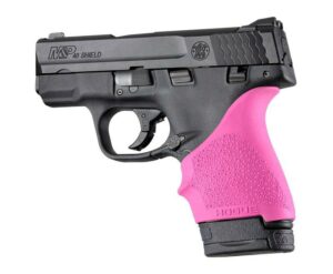 Handgun with pink grip for personal defense