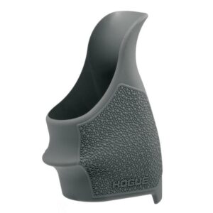 Gray textured rubber grip for handgun