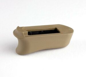Tan plastic grip extension for firearms