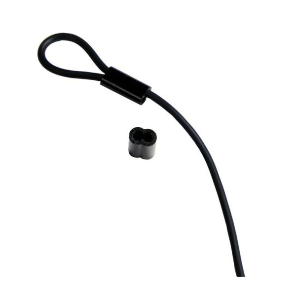 Black looped cable with connector