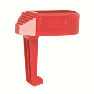 Red plastic tool with HKS branding.