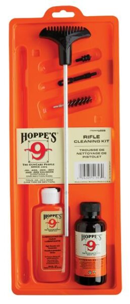 Hoppe's Rifle Cleaning Kit with tools and bottles.