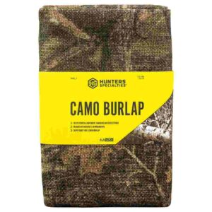 Camo burlap for hunters, conceals movement and reflections.