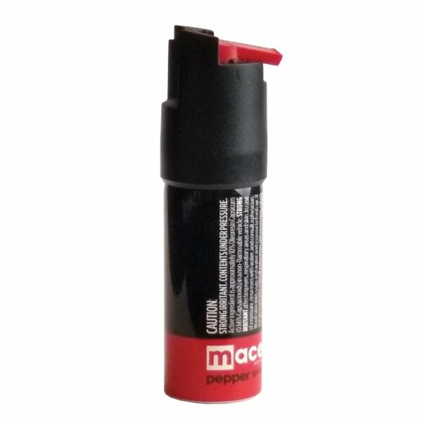 Black and red pepper spray canister