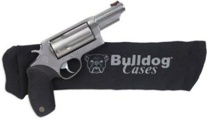 Revolver with Bulldog Cases soft gun sleeve.