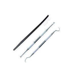 Dental cleaning tools and instruments set.