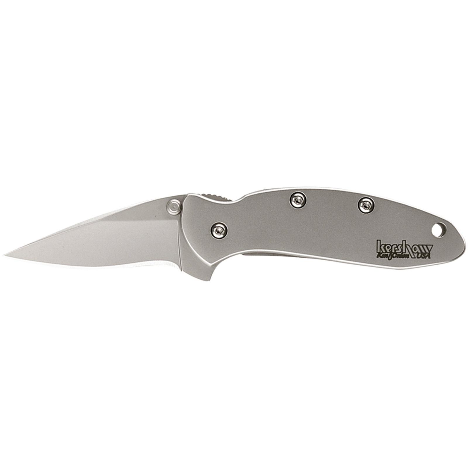 Silver folding knife with sharp blade