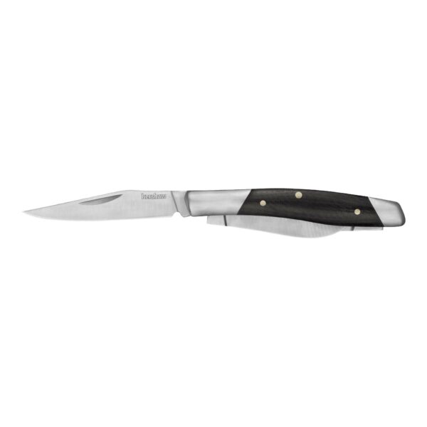 Folding pocket knife with wooden handle