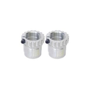 Two metallic threaded couplings with ridges