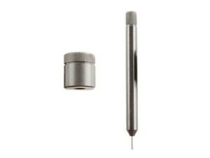Metal scribe tool and cap on white background
