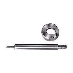 Metal cylinder tool with separate round attachment.