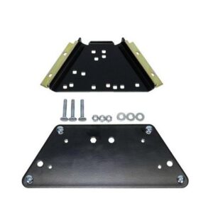 Snow plow mounting bracket kit with bolts and washers.