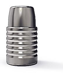 Silver bolt with grooves on white background
