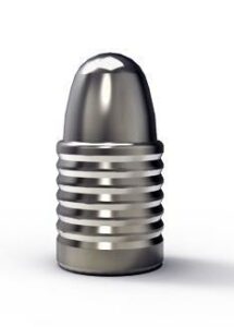 Silver bullet isolated on white background