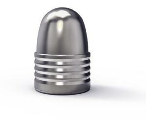Silver bullet isolated on white background
