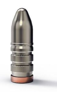 Silver bullet against white background