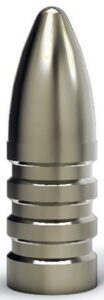 Metal bullet with grooved design for firearms