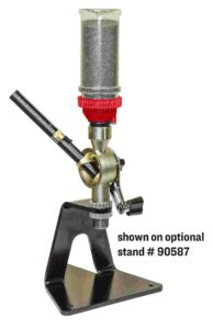 Powder measure on optional stand for reloading