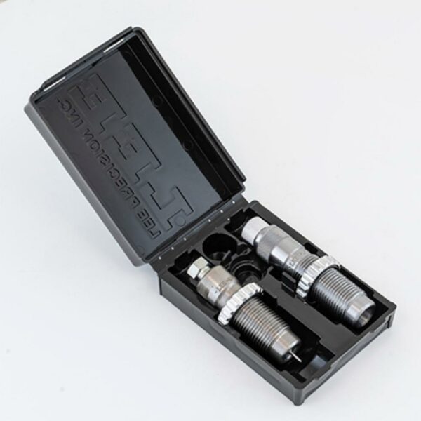 Precision reloading dies in black case