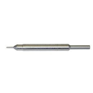 Metal pin punch tool against white background.