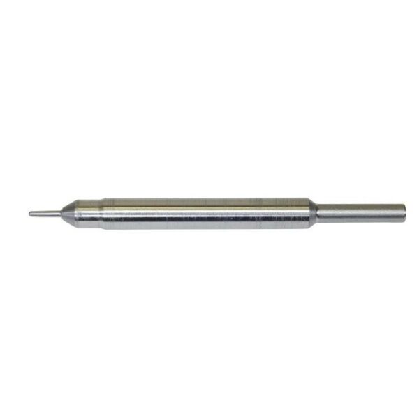 Metal pin punch tool against white background.