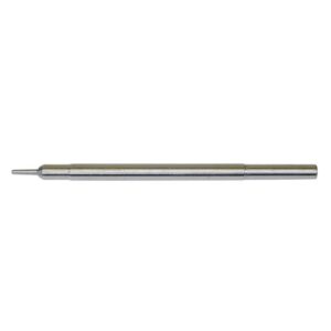 Metal pen refill on white background.