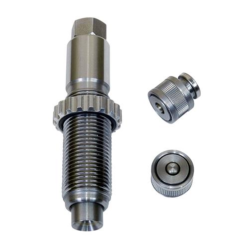 Metal reloading die with attachments for ammunition.