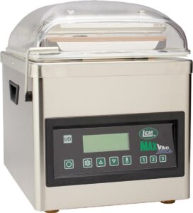 Vacuum sealer with digital controls for packaging.