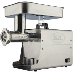 Industrial stainless steel meat grinder machine.