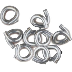 Metal fasteners on white background