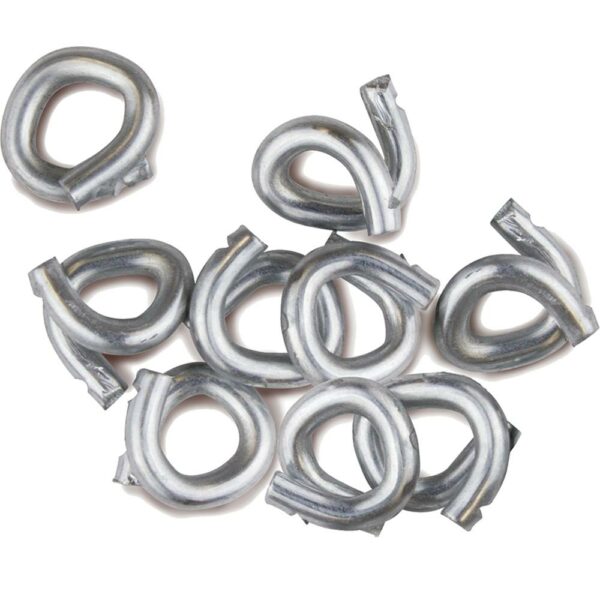 Metal fasteners on white background