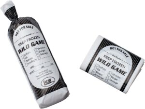 Labels for frozen wild game packaging