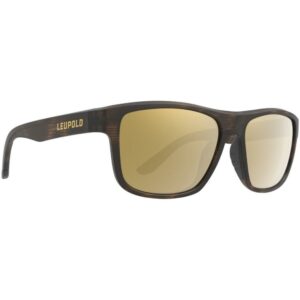 Brown sunglasses with gold lenses