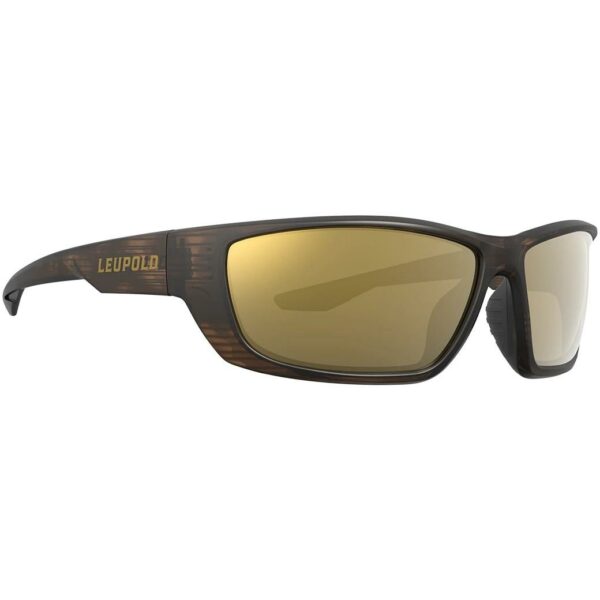 Brown sunglasses with yellow lenses.