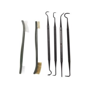 Gun cleaning brushes and picks set
