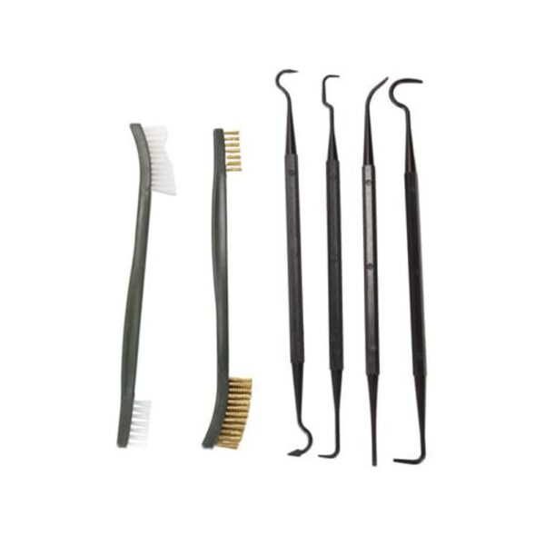 Gun cleaning brushes and picks set