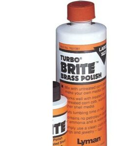Turbo Brite brass polish bottle with orange label.