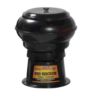 Black Lyman Pro Magnum Turbo Tumbler machine.