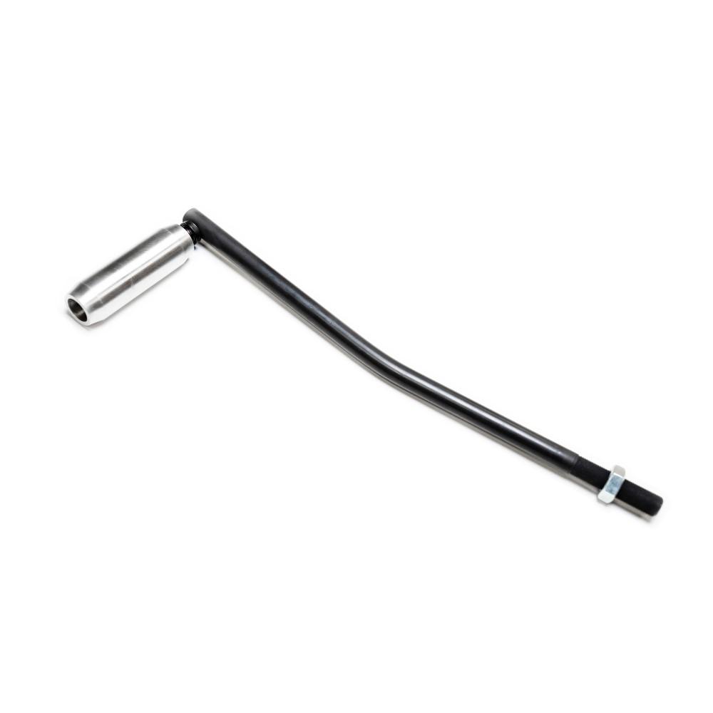 Metal mechanical crank handle tool isolated