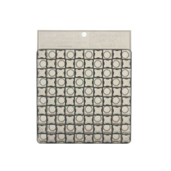 Grid-style universal loading tray for reloading.