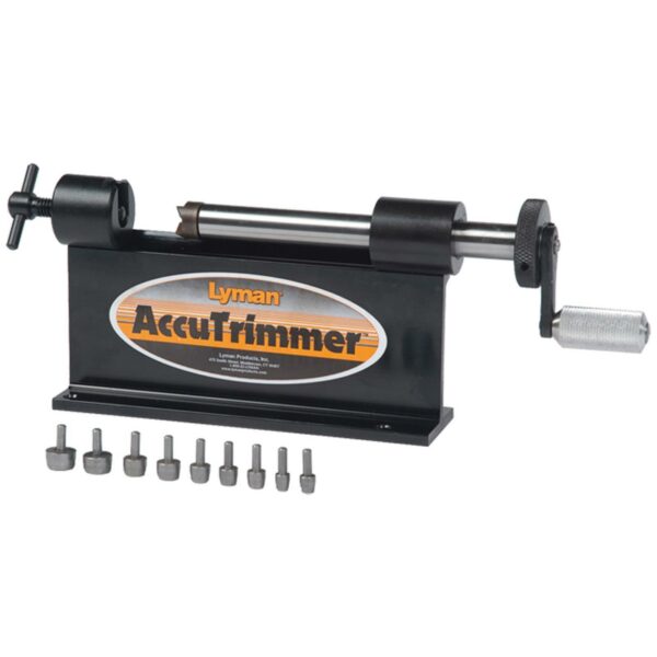 Lyman Accutrimmer with multiple attachments displayed