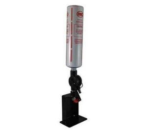 Gun shell reloader machine with mounted container