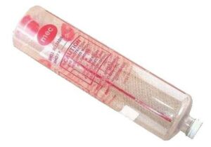 MEC medical filter tube with caution label