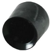 Black rubber end cap for pipes